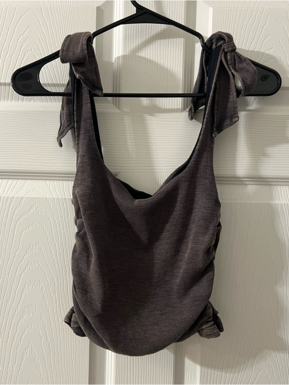 Free People Ribbed Ruched Tie-Shoulder Tank - Picture 5 of 6